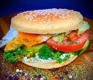 low-carb burger bun veggie